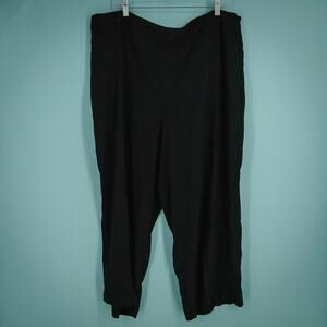 Eloquii Plus Size 20 Black Wide Straight Leg Button Zip Closure Dress Pants NEW